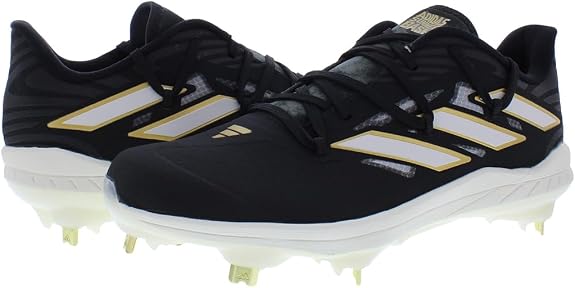 Spikes De Beisbol Adidas Adizero Afterburner 9 Negro Con Blanco Metal