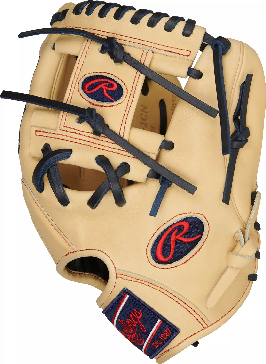 Guante De Beisbol Rawlings Heart Of The Hide Crema Con Navy 11.5 In Lanzador Diestro