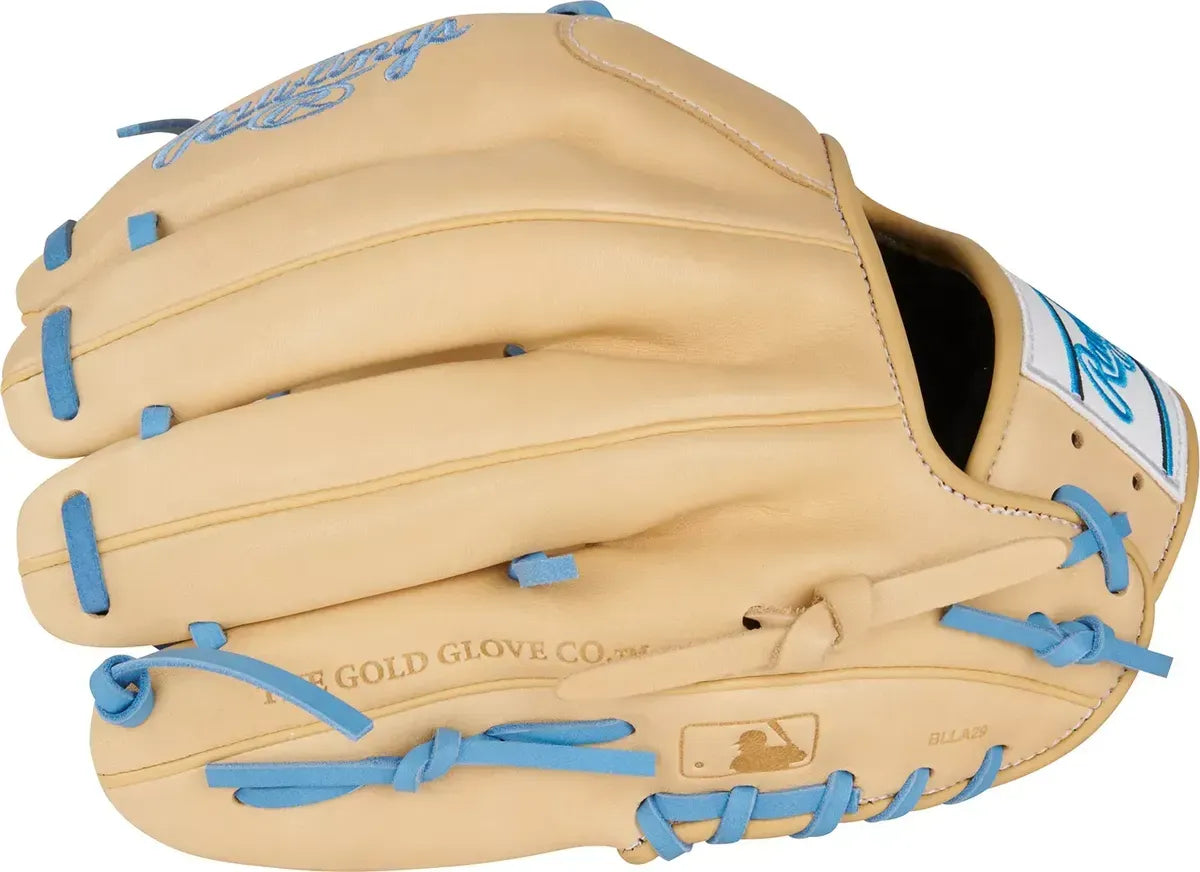Guante De Beisbol Rawlings GG Elite Crema Con Azul 11.5 In Lanzador Diestro