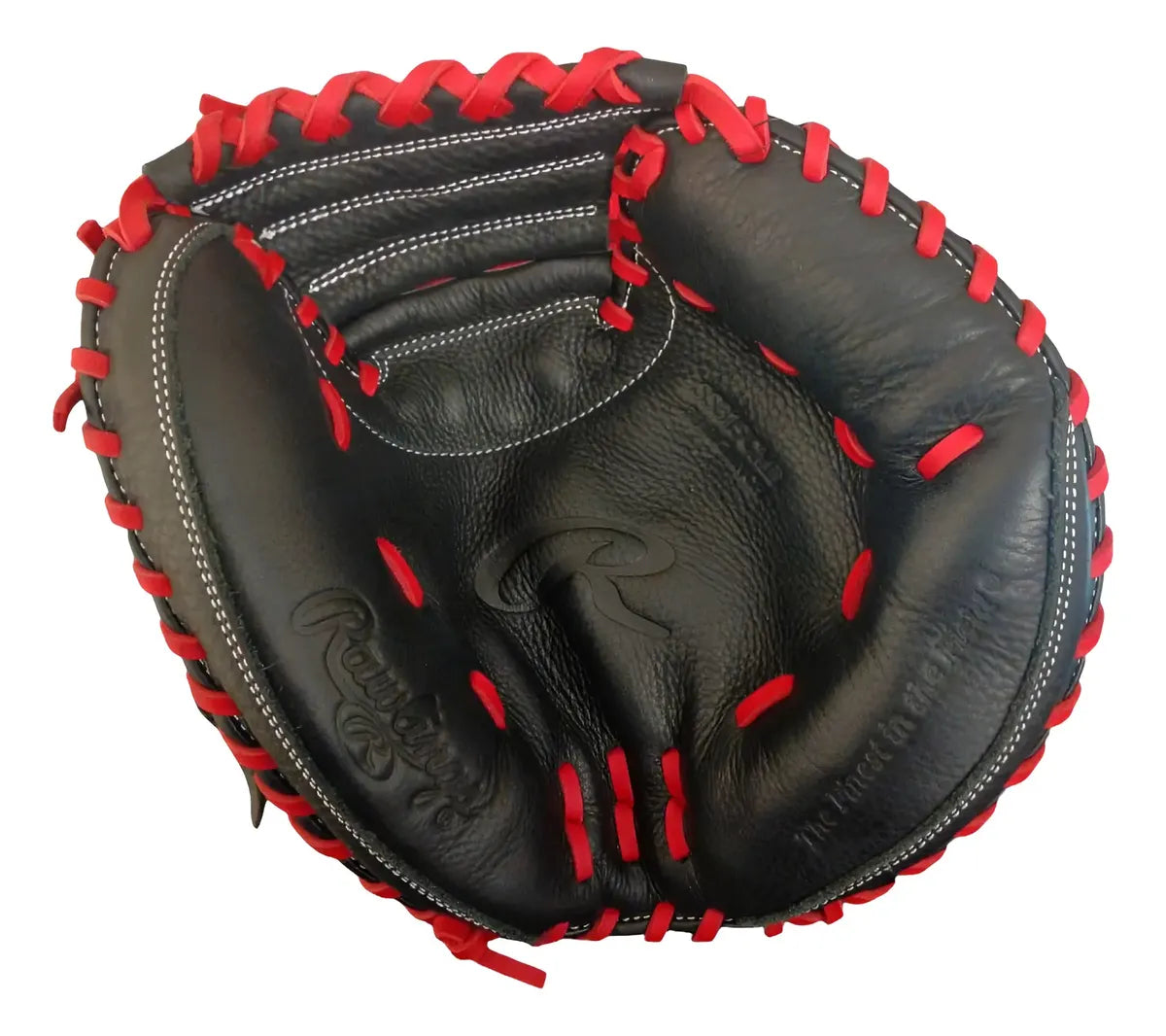 Guante De Catcher Infantil Beisbol Rawlings SS315 Negro Con Rojo 31.5 In Lanzador Diestro