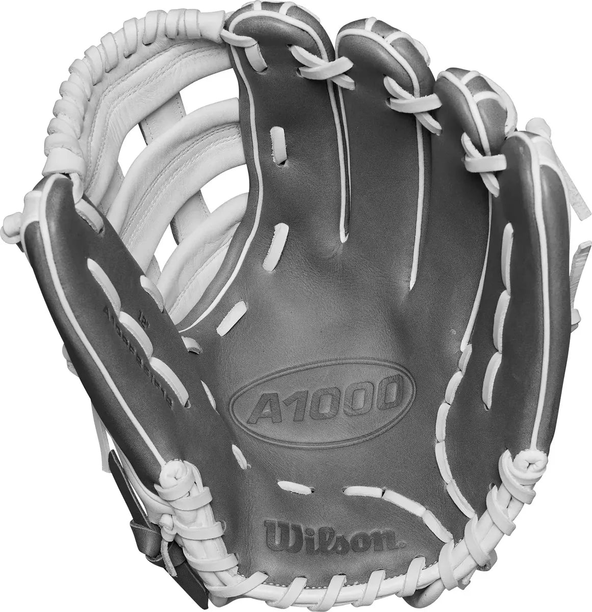 Guante De Beisbol Wilson A1000 Gris Con Blanco 12 In Lanzador Diestro