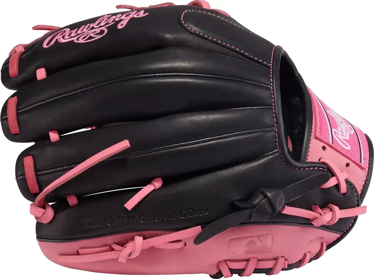 Guante De Beisbol Juvenil Rawlings GG Elite Negro Rosa 11.5 In Lanzador Diestro