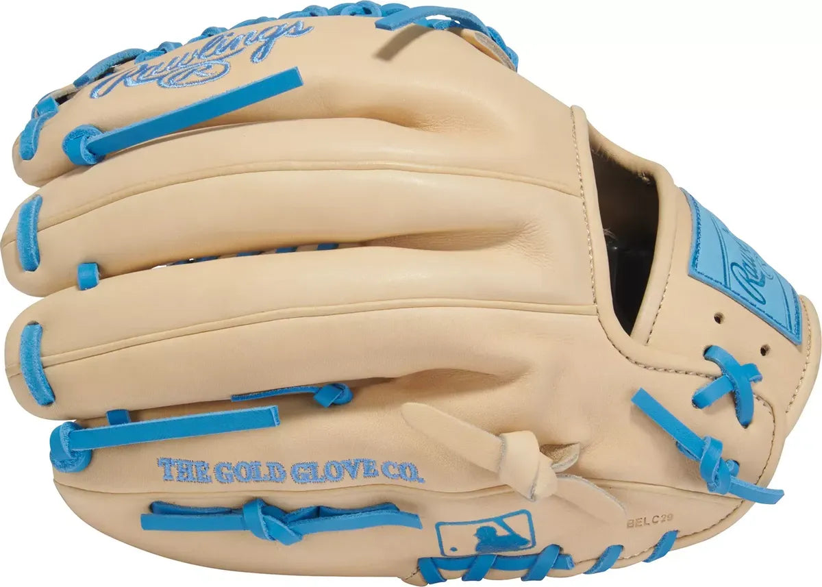 Guante De Beisbol Rawlings Heart Of The Hide Crema Con Azul 11.75 In Lanzador Diestro