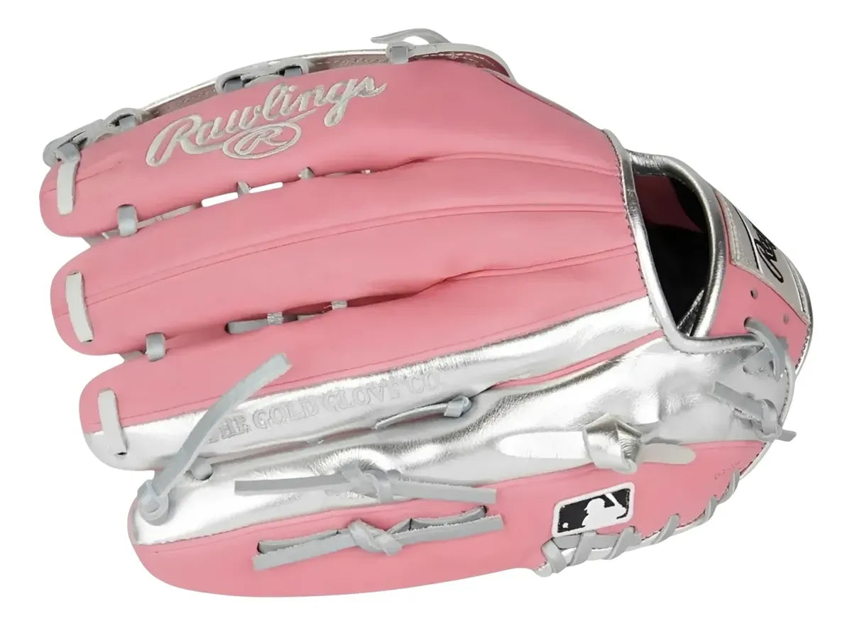 Guante De Beisbol Rawlings Heart Of The Hide Rosa Con Plata 12.75 In Lanzador Diestro
