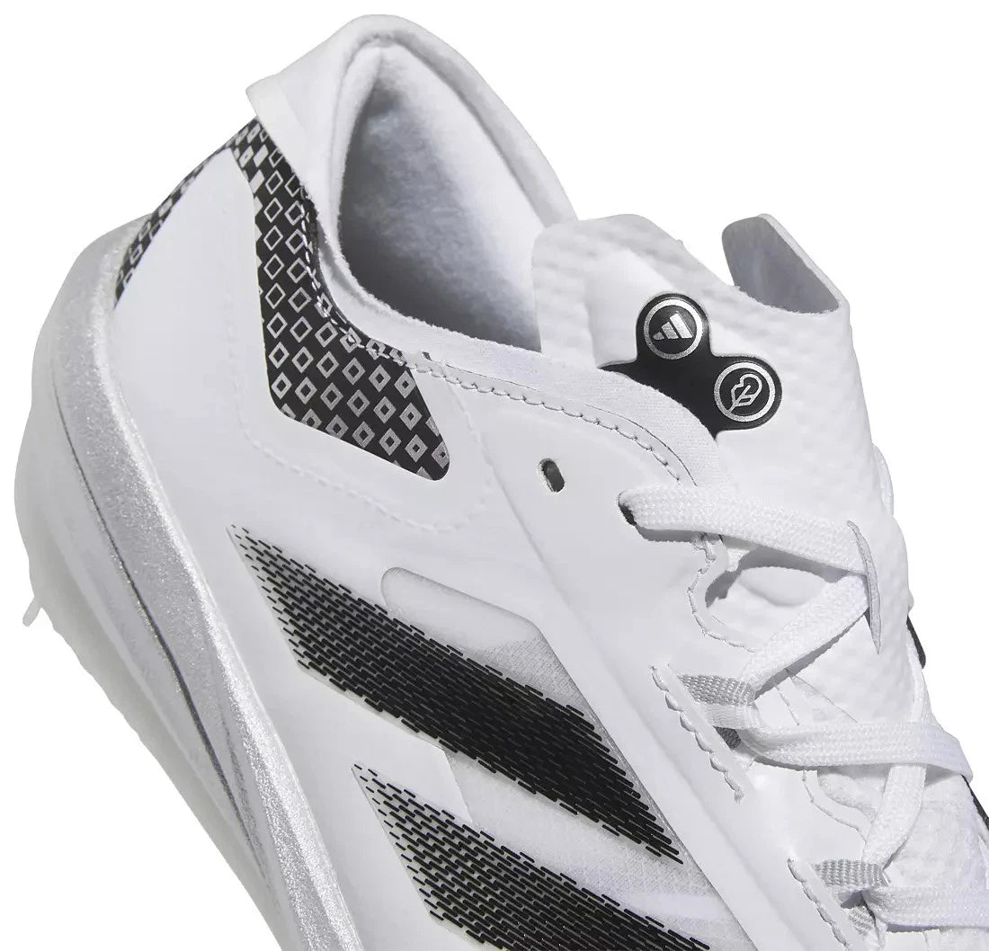 Spikes De Beisbol Adidas Adizero Impact Blanco Con Negro Metal