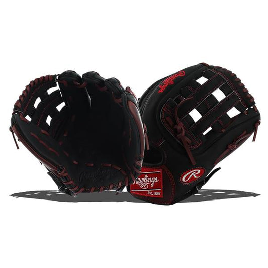 GUANTE RAWLINGS HEART OF THE HIDE NEGRO/ROJO 11.75