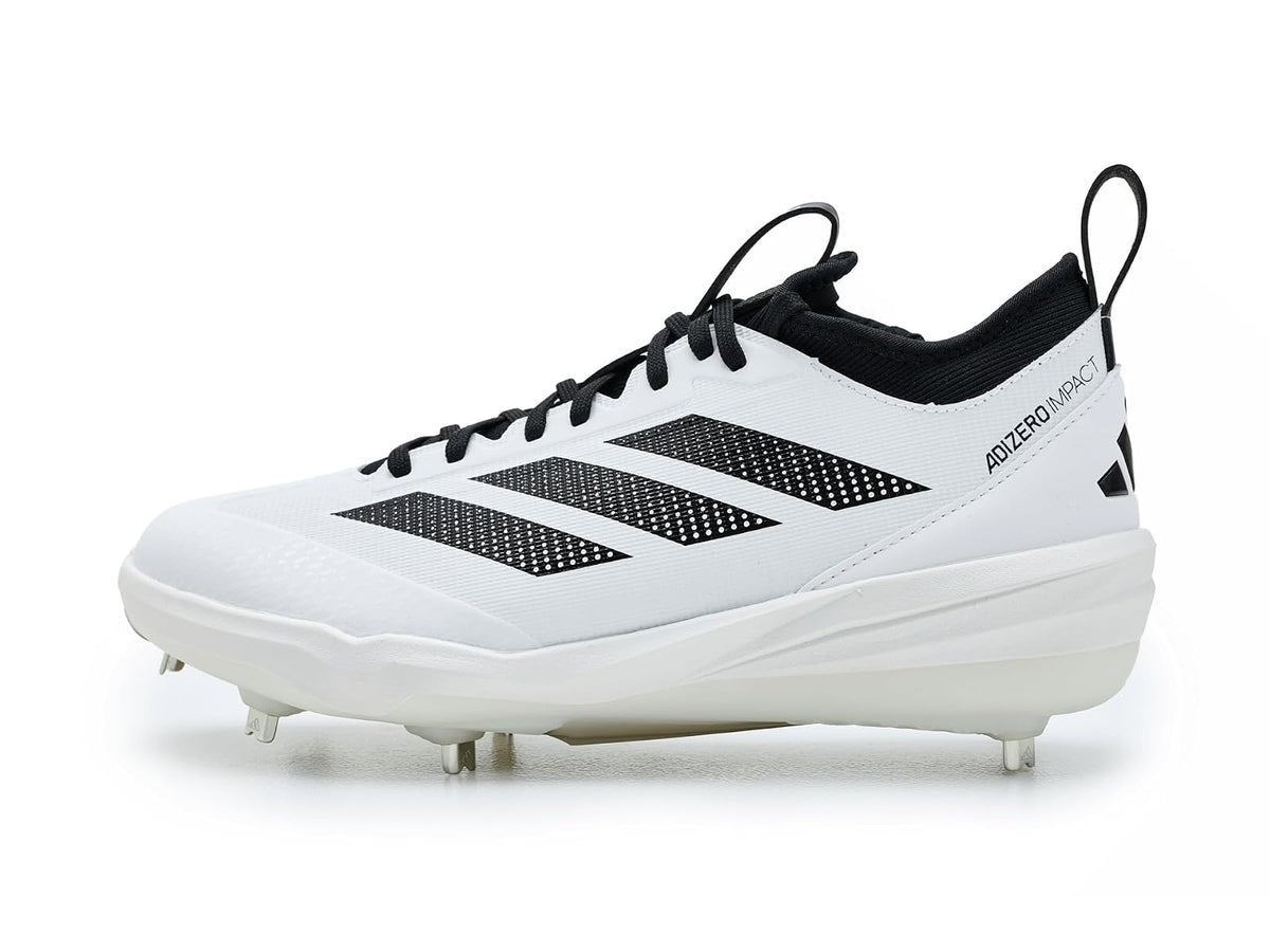 Spikes De Beisbol Adidas Adizero Impact 2.0 Blanco Con Negro Metal