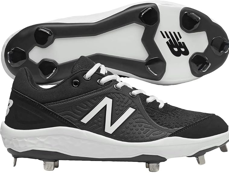 Spikes De Beisbol New Balance Fresh Foam 3000 V5 Negro Con Blanco Metal