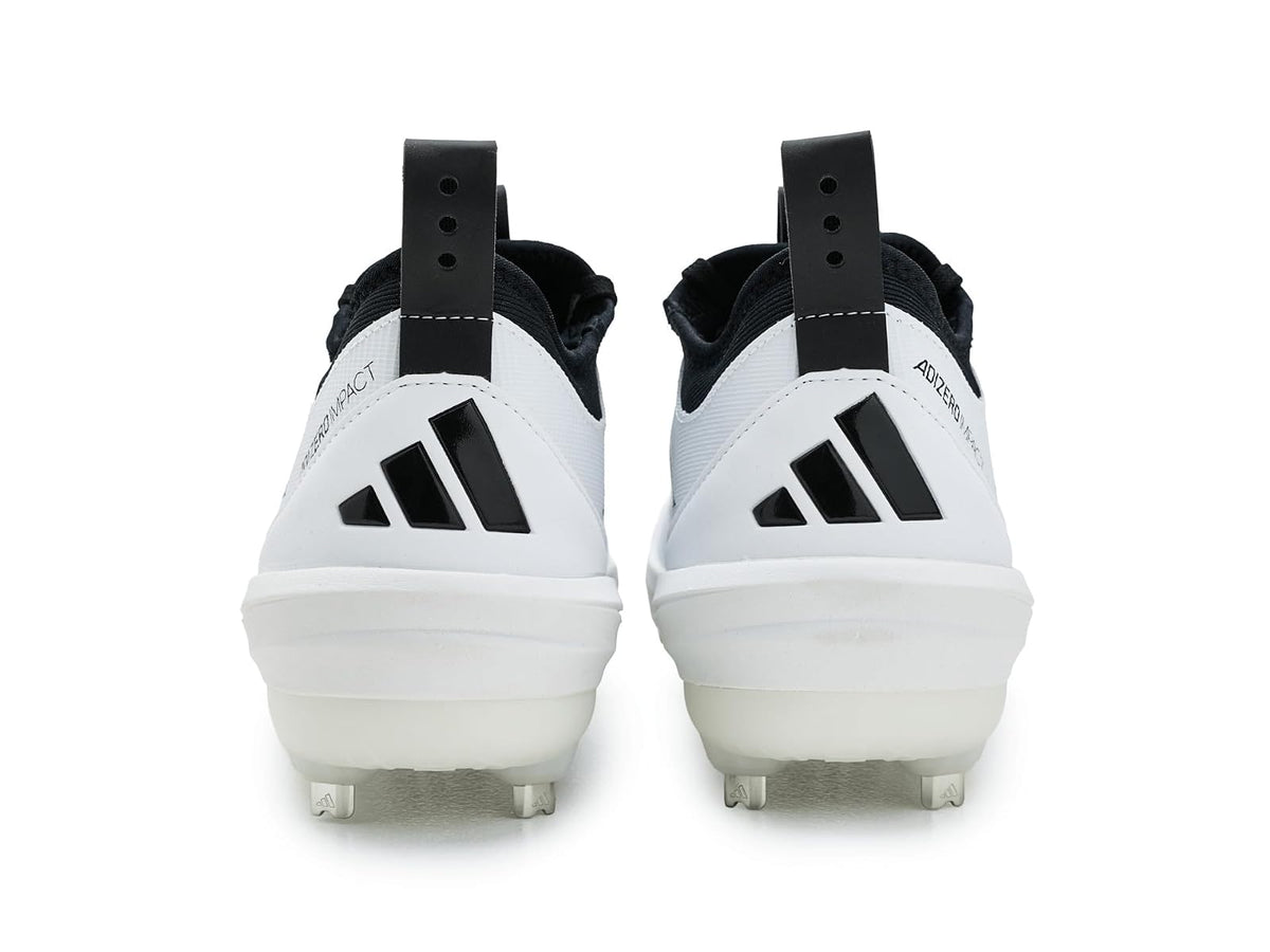 Spikes De Beisbol Adidas Adizero Impact 2.0 Blanco Con Negro Metal