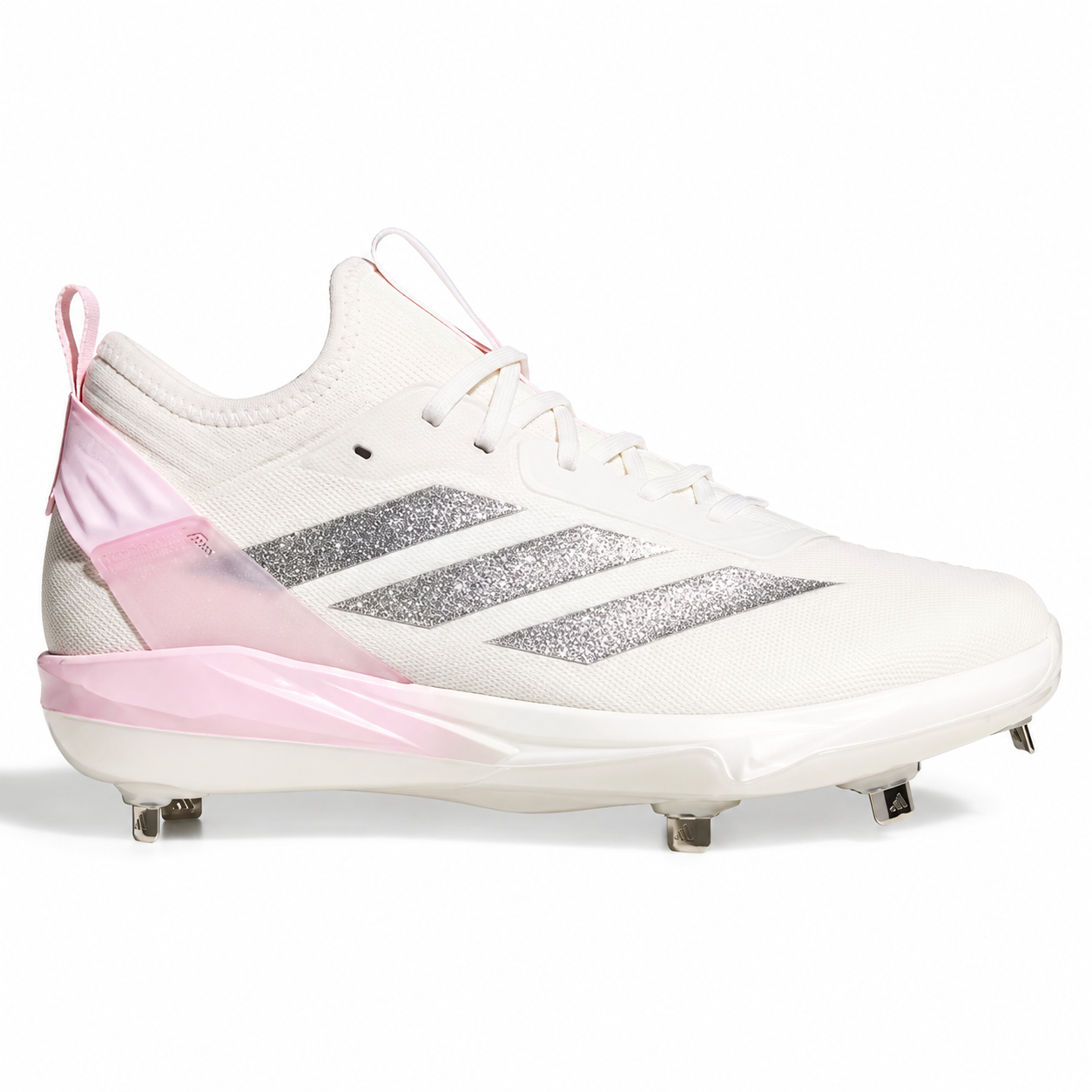 Spikes De Beisbol Adidas Adizero Instict+ 2.0 Blanco Con Rosa Metal