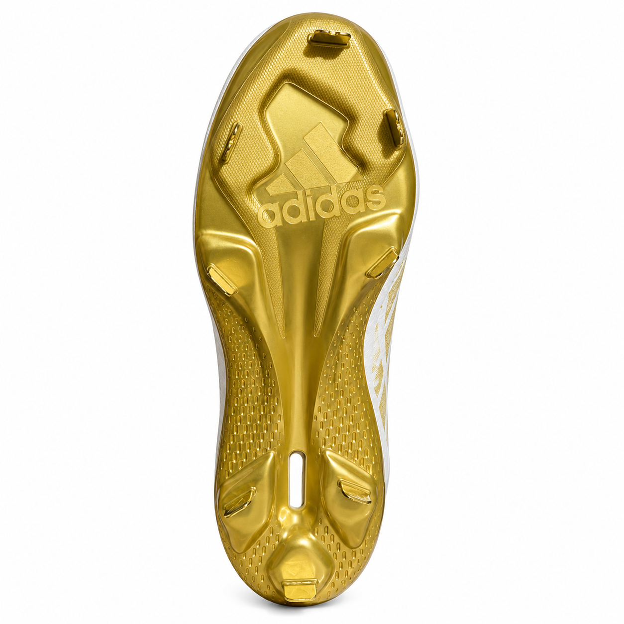 Spikes De Beisbol Adidas Adizero Purehustle Blanco Con Dorado Metal