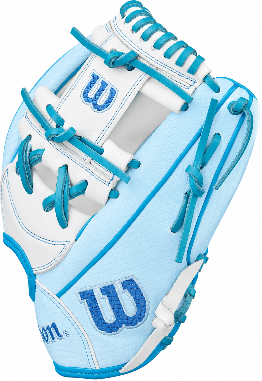 Guante De Beisbol Softbol Wilson A2000 Blanco Con Azul 12 In Lanzador Diestro