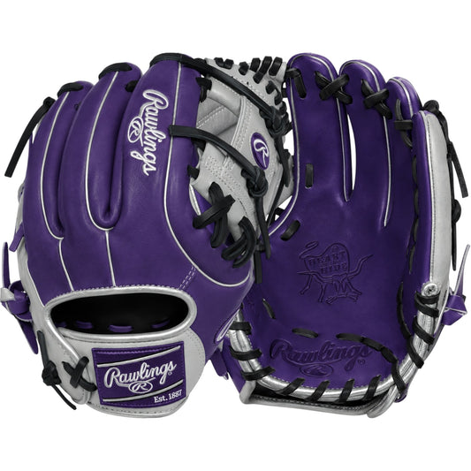 Guante De Beisbol Rawlings Heart Of The Hide Morado Con Plata 11.5 In Lanzador Diestro