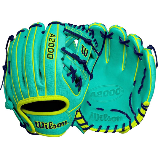 Guante De Beisbol Wilson A2000 Verde Y Amarillo Neón 11.5 In Lanzador Diestro