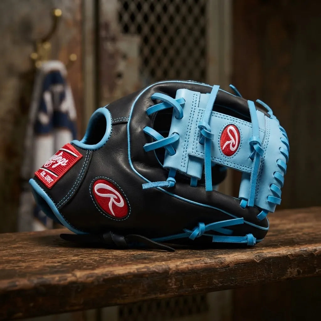 Guante De Beisbol Rawlings R9 Azul Con Negro 11.5 In Lanzador Diestro