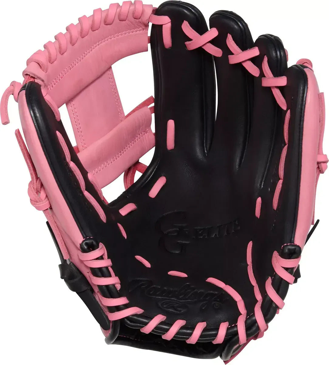 Guante De Beisbol Juvenil Rawlings GG Elite Negro Rosa 11.5 In Lanzador Diestro