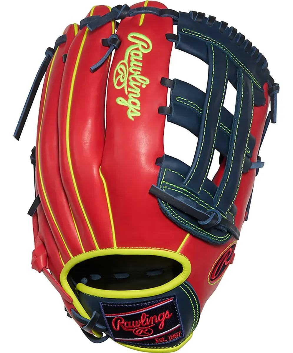 Guante De Beisbol Rawlings R9 Pro Rojo 12.5 In Lanzador Diestro