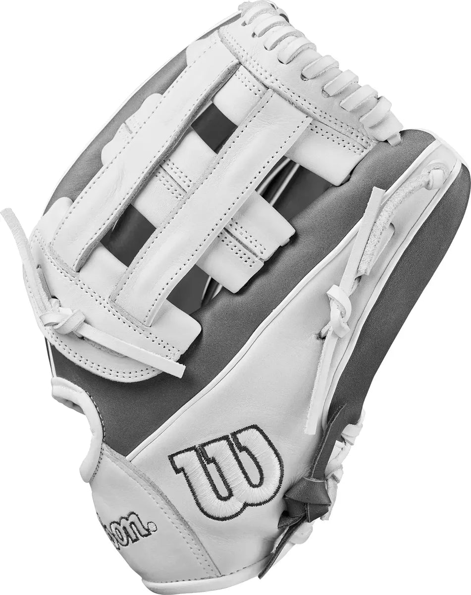 Guante De Beisbol Wilson A1000 Gris Con Blanco 12 In Lanzador Diestro