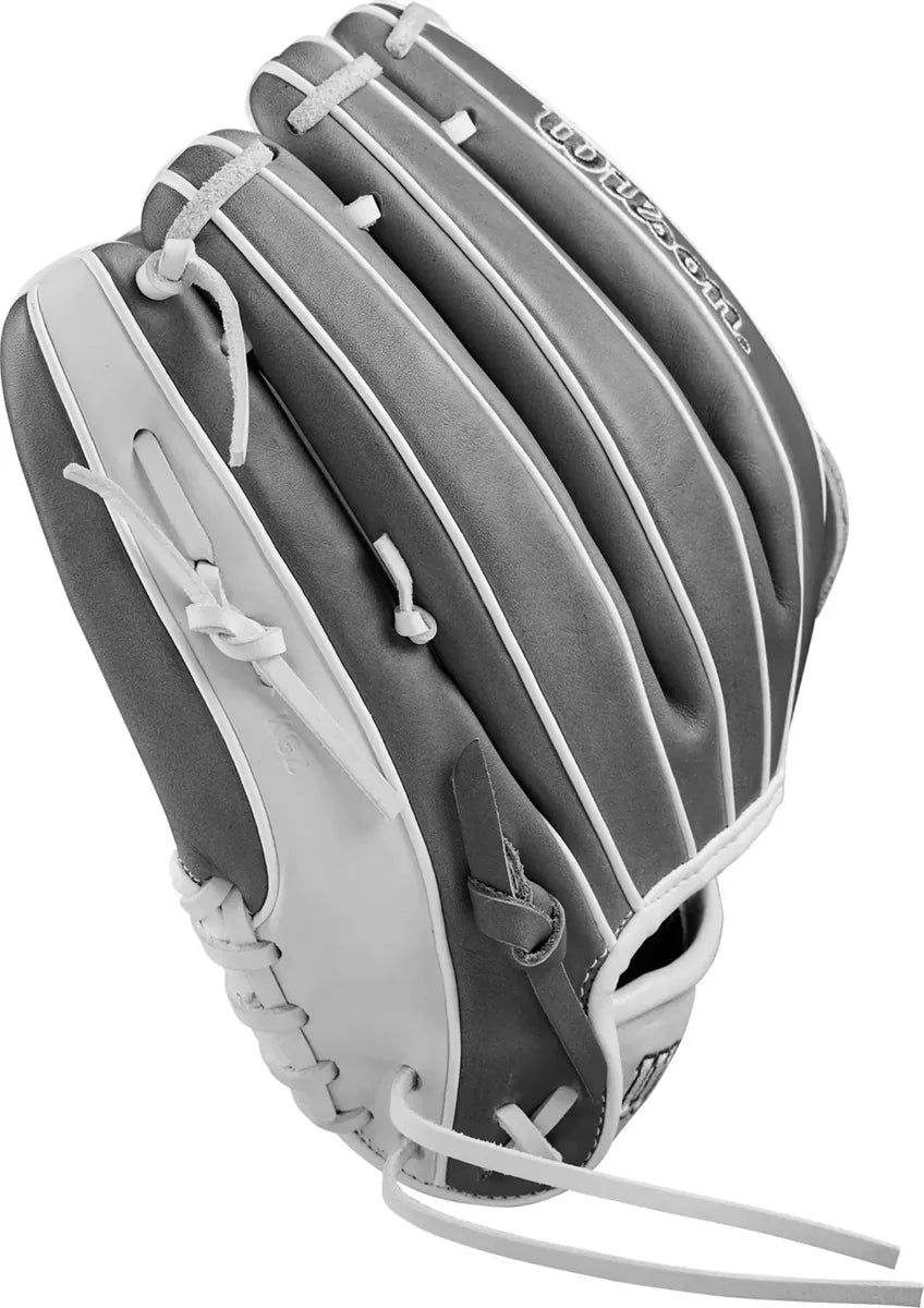 Guante De Beisbol Wilson A1000 Gris Con Blanco 12 In Lanzador Diestro