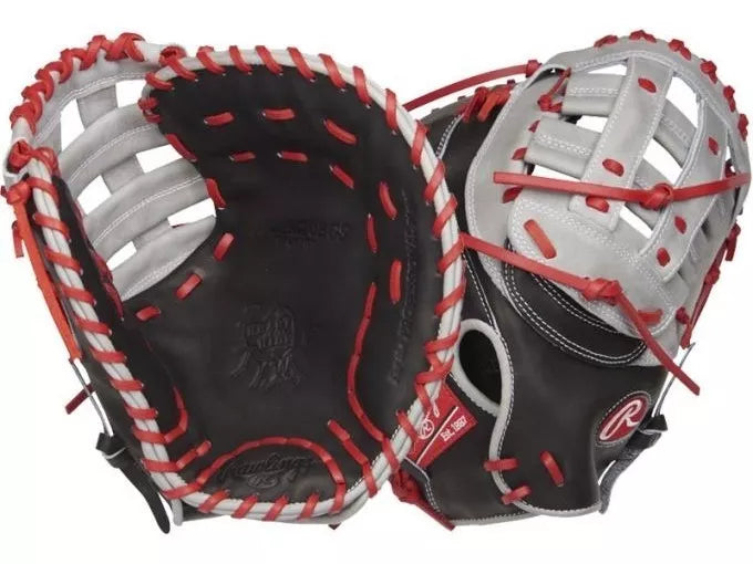 GUANTE RAWLINGS HEART OF THE HIDE NEGRO/GRIS 12.25