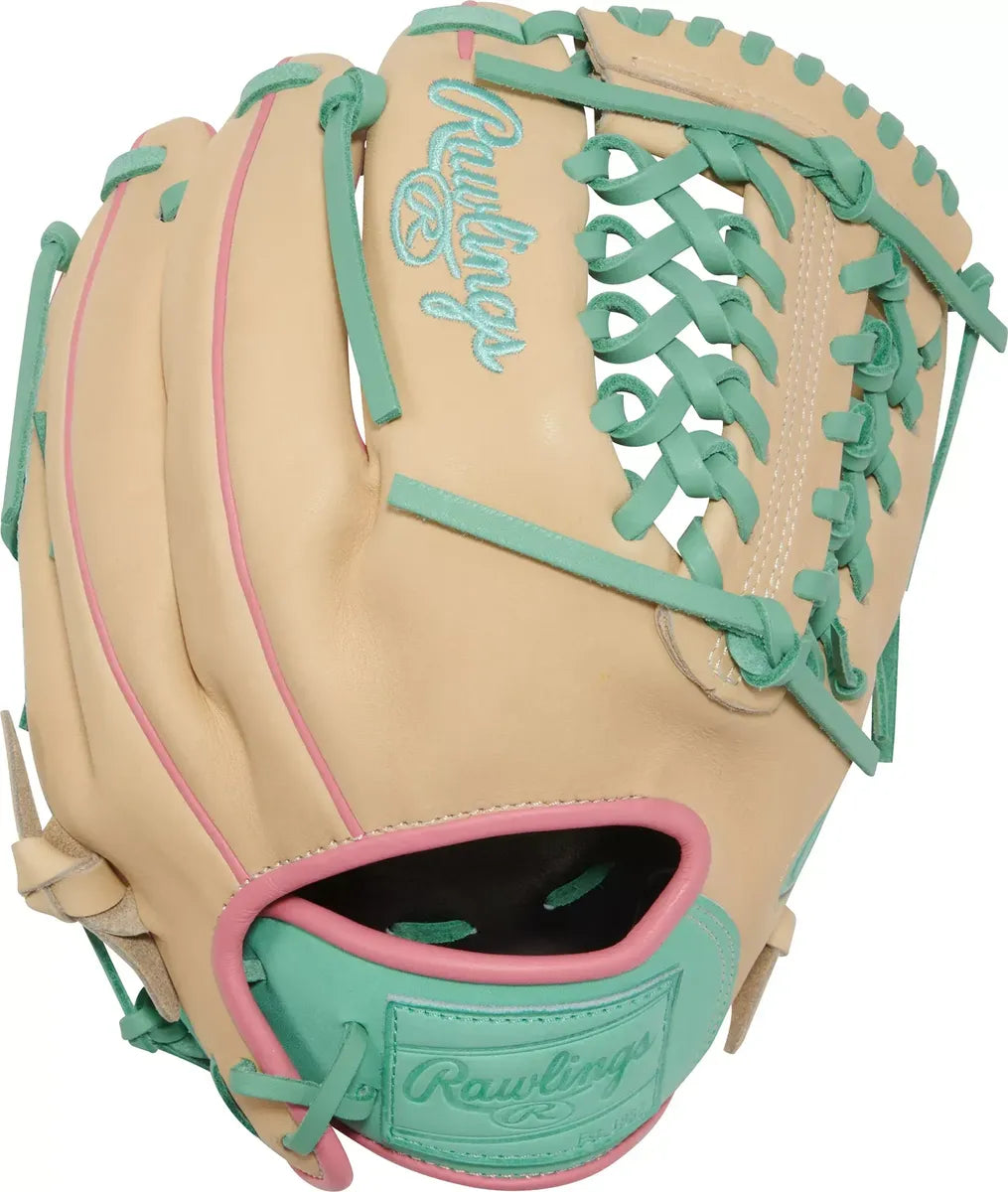 Guante De Beisbol Rawlings Heart Of The Hide Crema Con Verde 11.5 In Lanzador Diestro