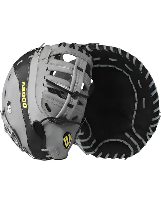 Guante Primera Base Newman Wilson A2000 Gris Con Negro 12 In Lanzador Diestro