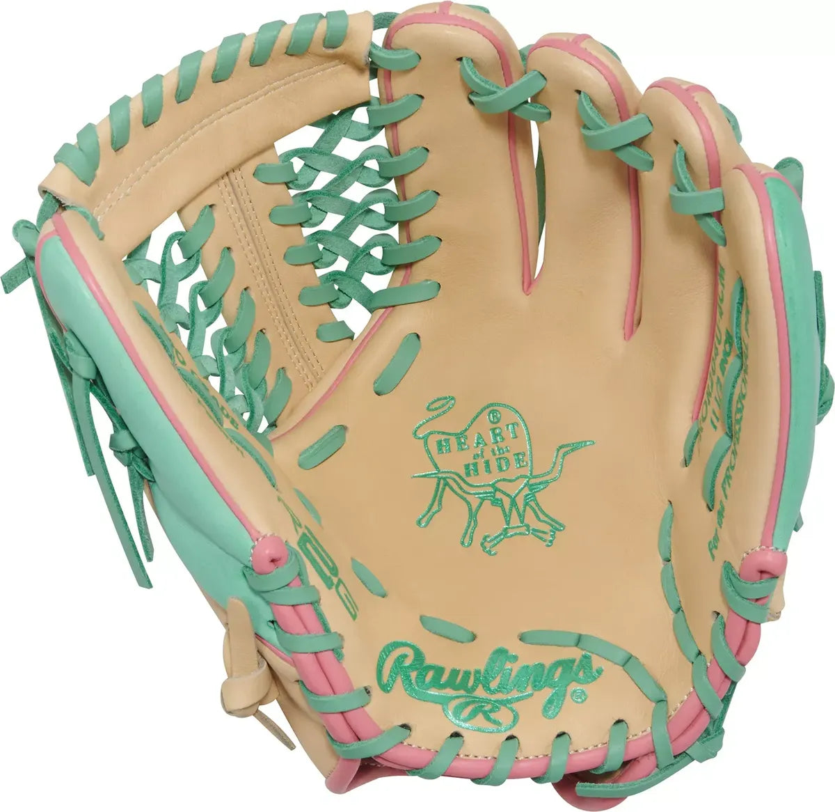 Guante De Beisbol Rawlings Heart Of The Hide Crema Con Verde 11.5 In Lanzador Diestro