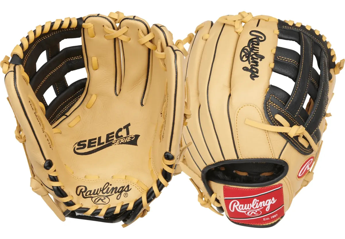 Guante De Beisbol Rawlings Select Series Crema Con Negro 12 In Lanzador Diestro