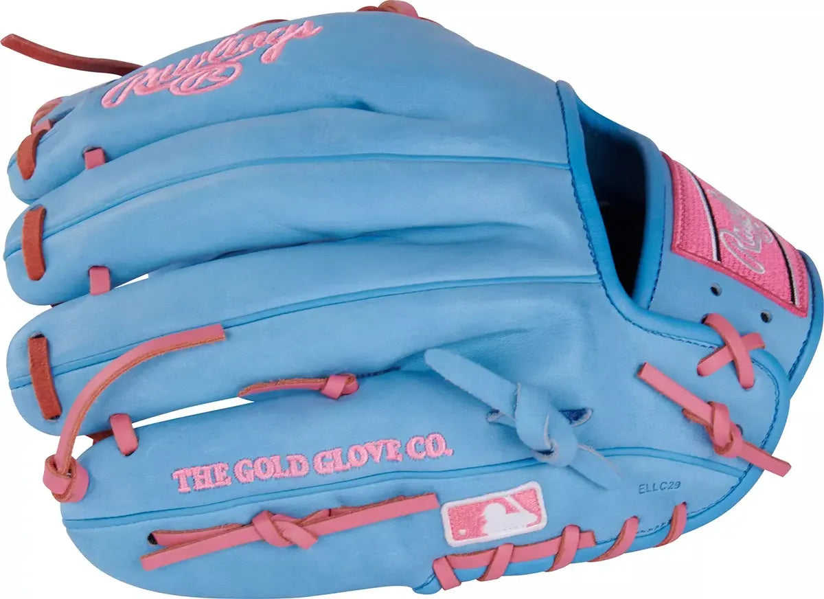 Guante De Beisbol Rawlings Heart Of The Hide Azul Con Rosa 11.5 In Lanzador Diestro