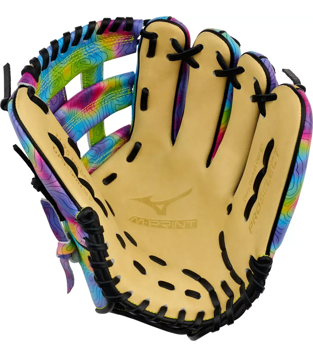 Guante De Beisbol Mizuno Pro Select M-print Series Colors 11.75 In Lanzador Diestro