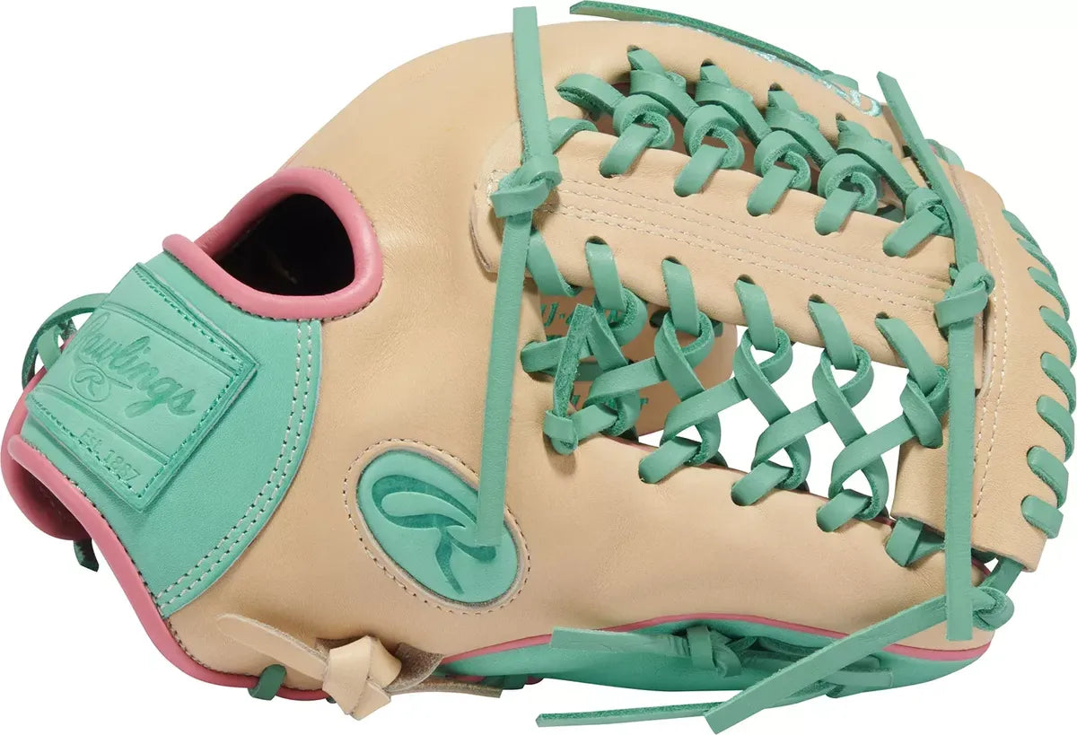 Guante De Beisbol Rawlings Heart Of The Hide Crema Con Verde 11.5 In Lanzador Diestro