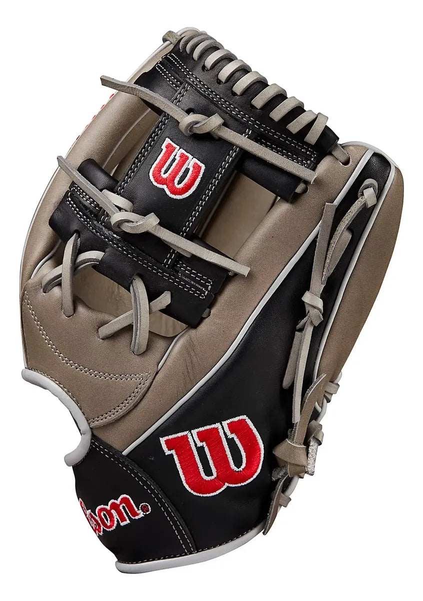 Guante De Beisbol Wilson A1000 Negro Con Gris 11.75 In Lanzador Diestro