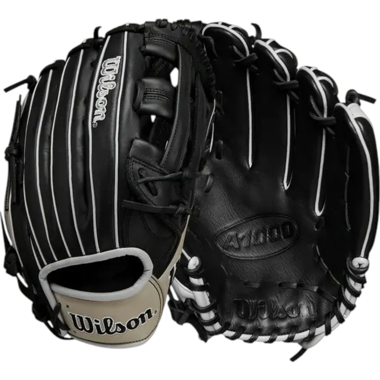 Guante De Beisbol Wilson A1000 Negro Con Gris 12.5 In Lanzador Diestro