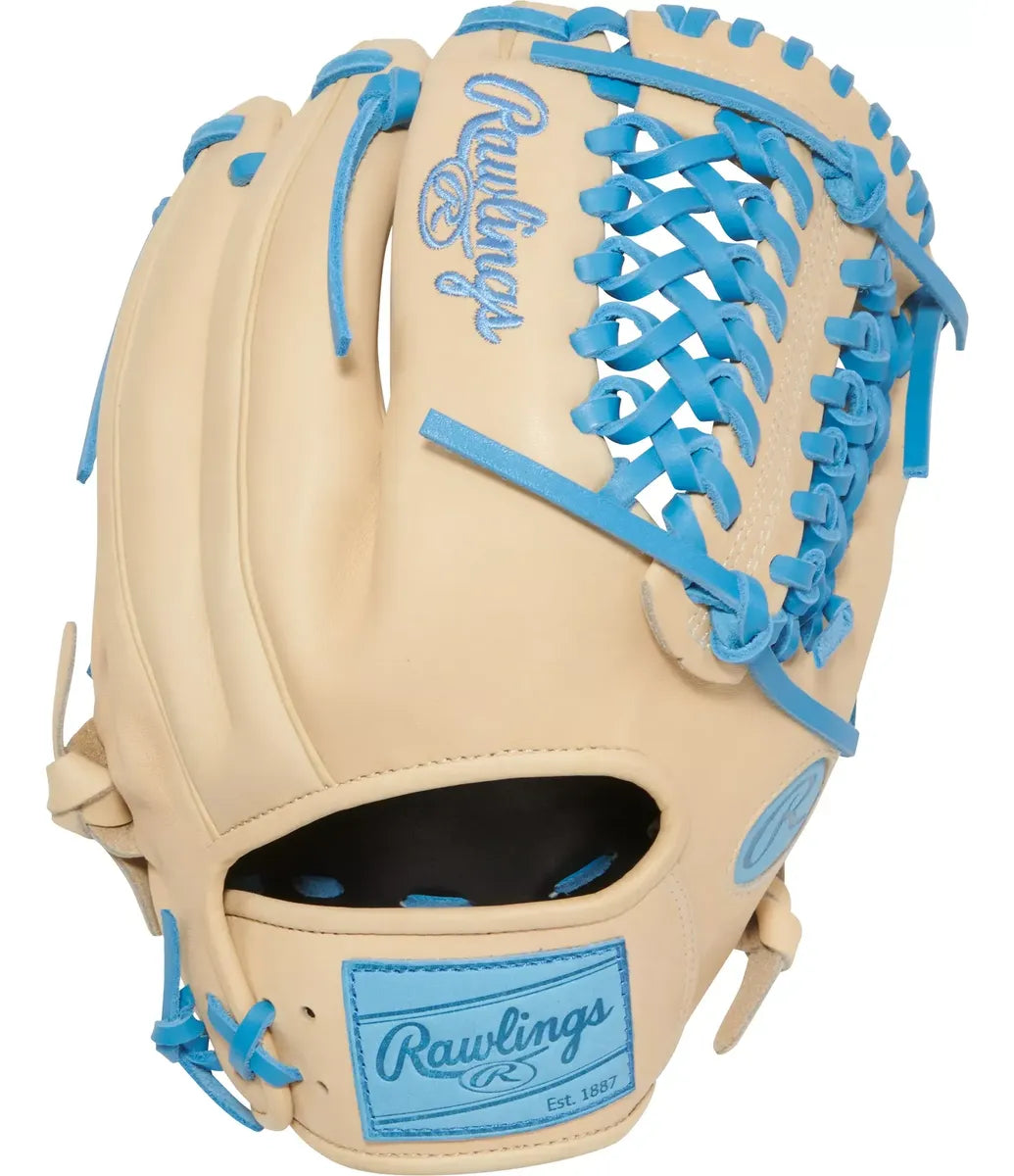 Guante De Beisbol Rawlings Heart Of The Hide Crema Con Azul 11.75 In Lanzador Diestro