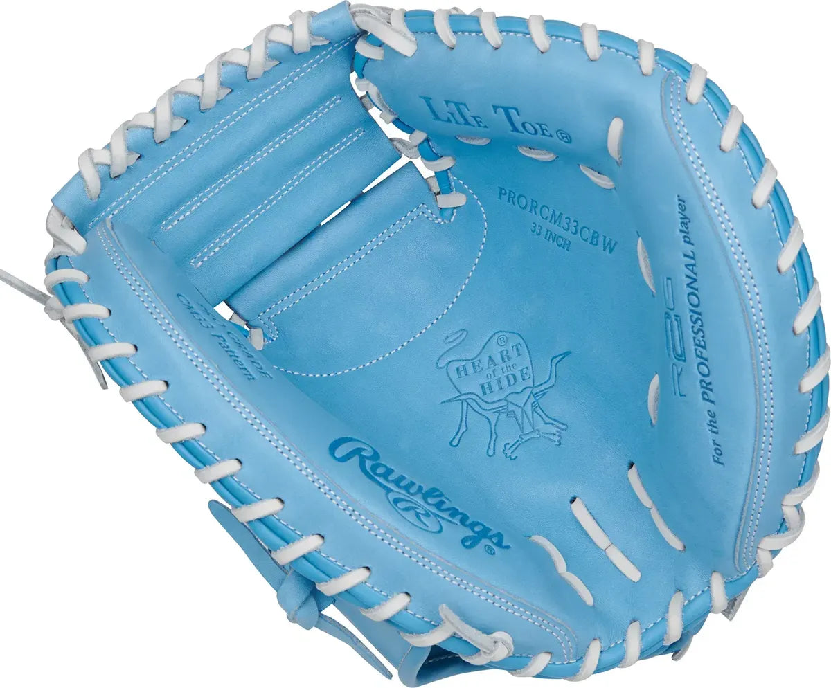 Guante De Catcher Beisbol Rawlings Heart Of The Hide Azul 33 In Lanzador Diestro