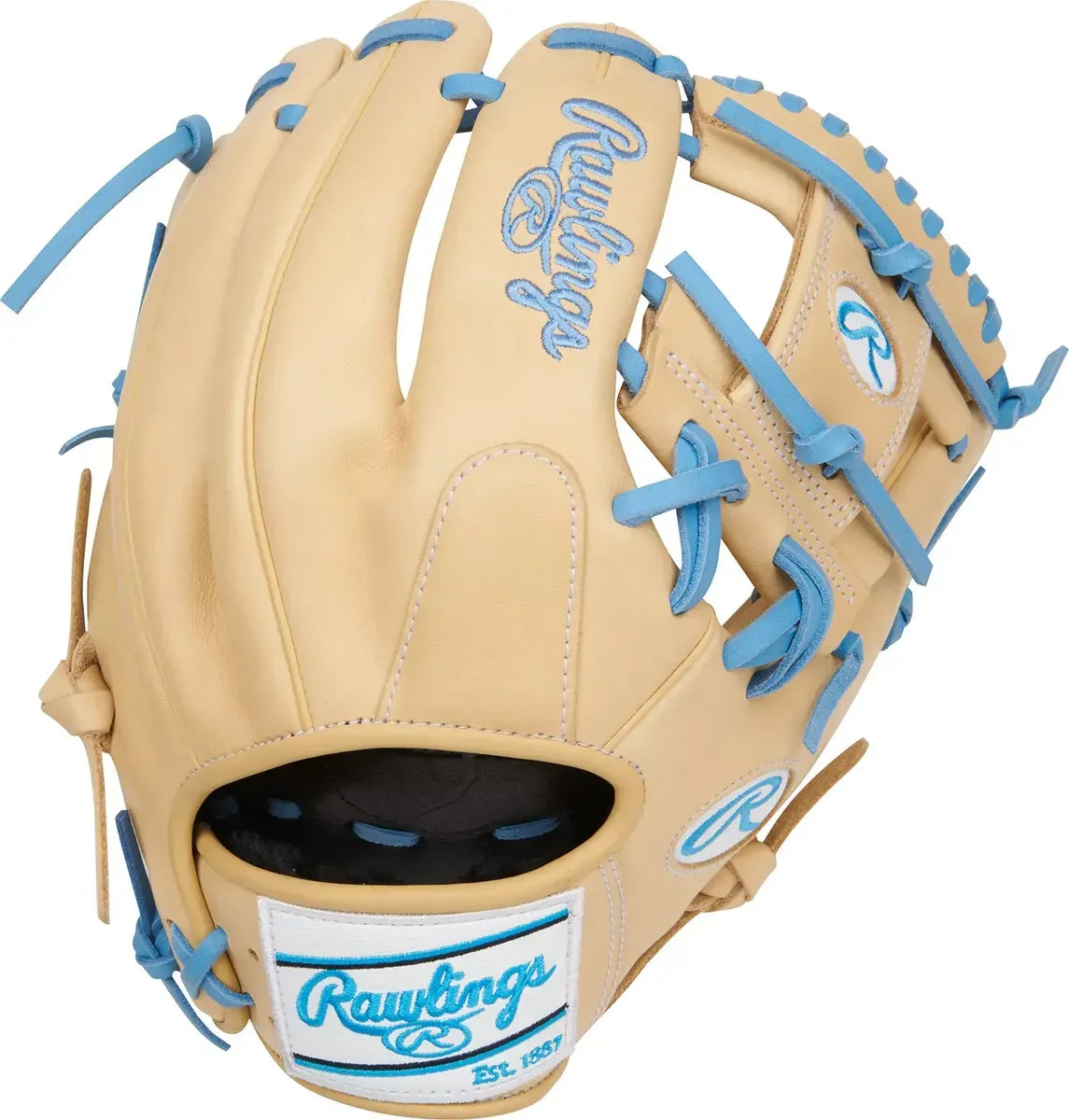 Guante De Beisbol Rawlings GG Elite Crema Con Azul 11.5 In Lanzador Diestro