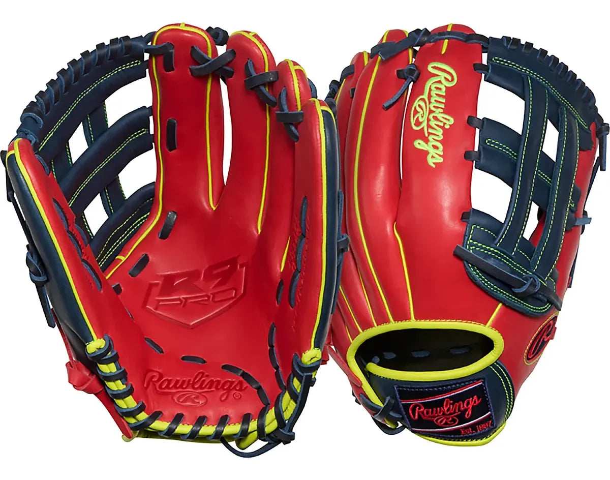 Guante De Beisbol Rawlings R9 Pro Rojo 12.5 In Lanzador Diestro