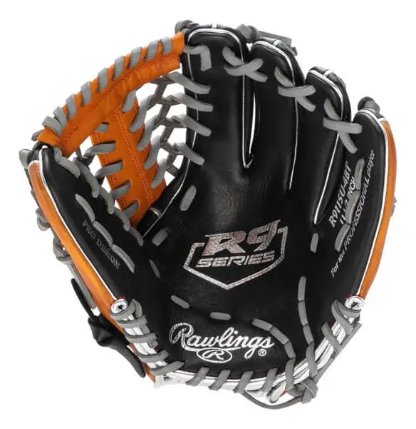 Guante De Beisbol Rawlings R9 Negro Con Café 11.5 In Lanzador Diestro