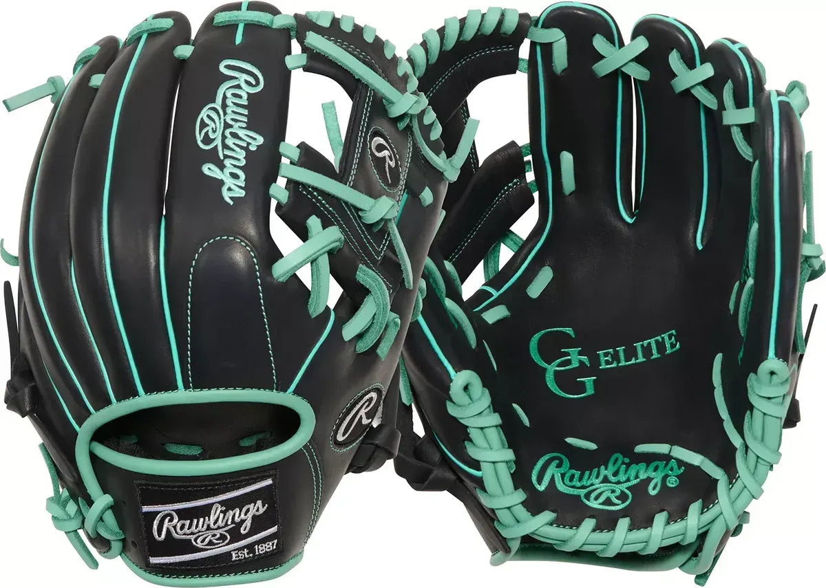 Guante De Beisbol Rawlings GG Elite Negro Menta 11.5 In Lanzador Diestro