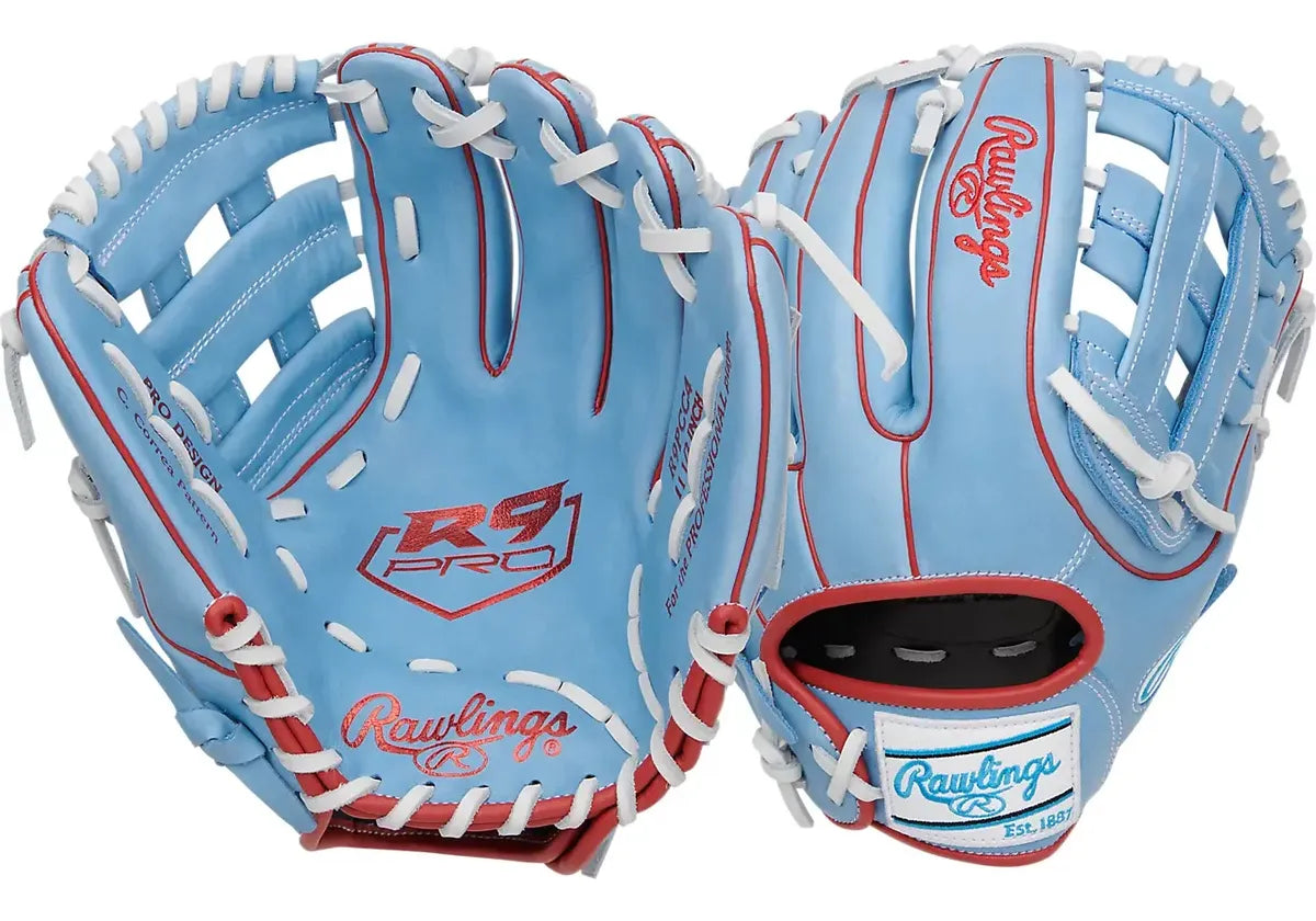 Guante De Beisbol Rawlings R9 Pro Azul Columbia 11.5 In Lanzador Diestro