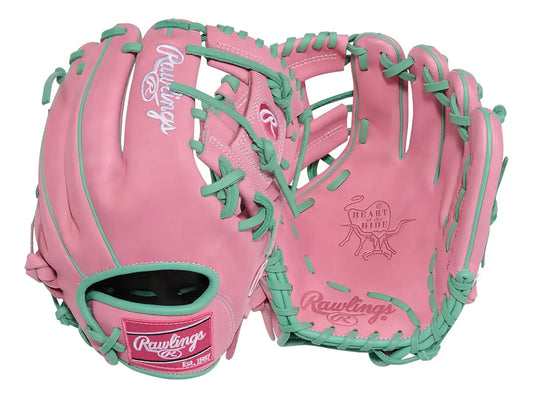 Guante De Beisbol Rawlings Heart Of The Hide Rosa Con Verde 11.5 In Lanzador Diestro