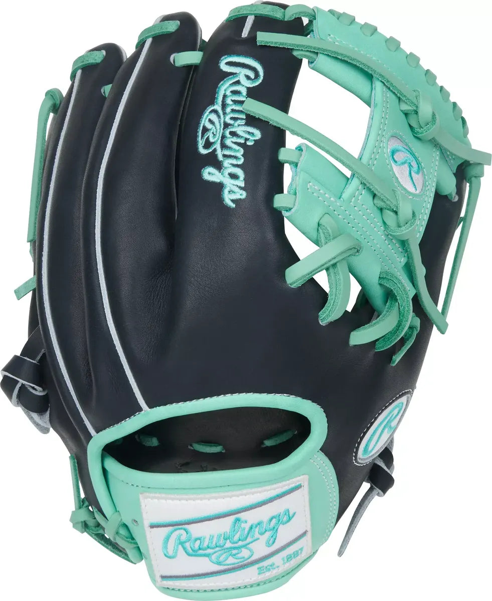 Guante De Beisbol Rawlings Heart Of The Hide Azul Marino Con Menta 11.5 In Lanzador Diestro