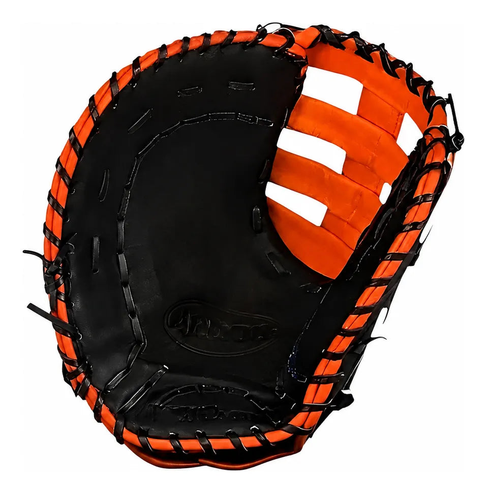 Guante Primera Base Newman Wilson A2000 Naranja Con Negro 12 In Lanzador Zurdo