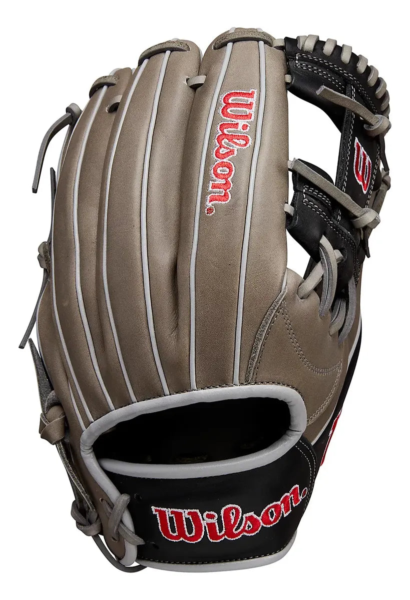 Guante De Beisbol Wilson A1000 Negro Con Gris 11.75 In Lanzador Diestro