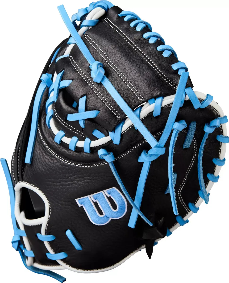 Guante De Catcher Beisbol Wilson A950 Negro Con Azul 34 In Lanzador Diestro