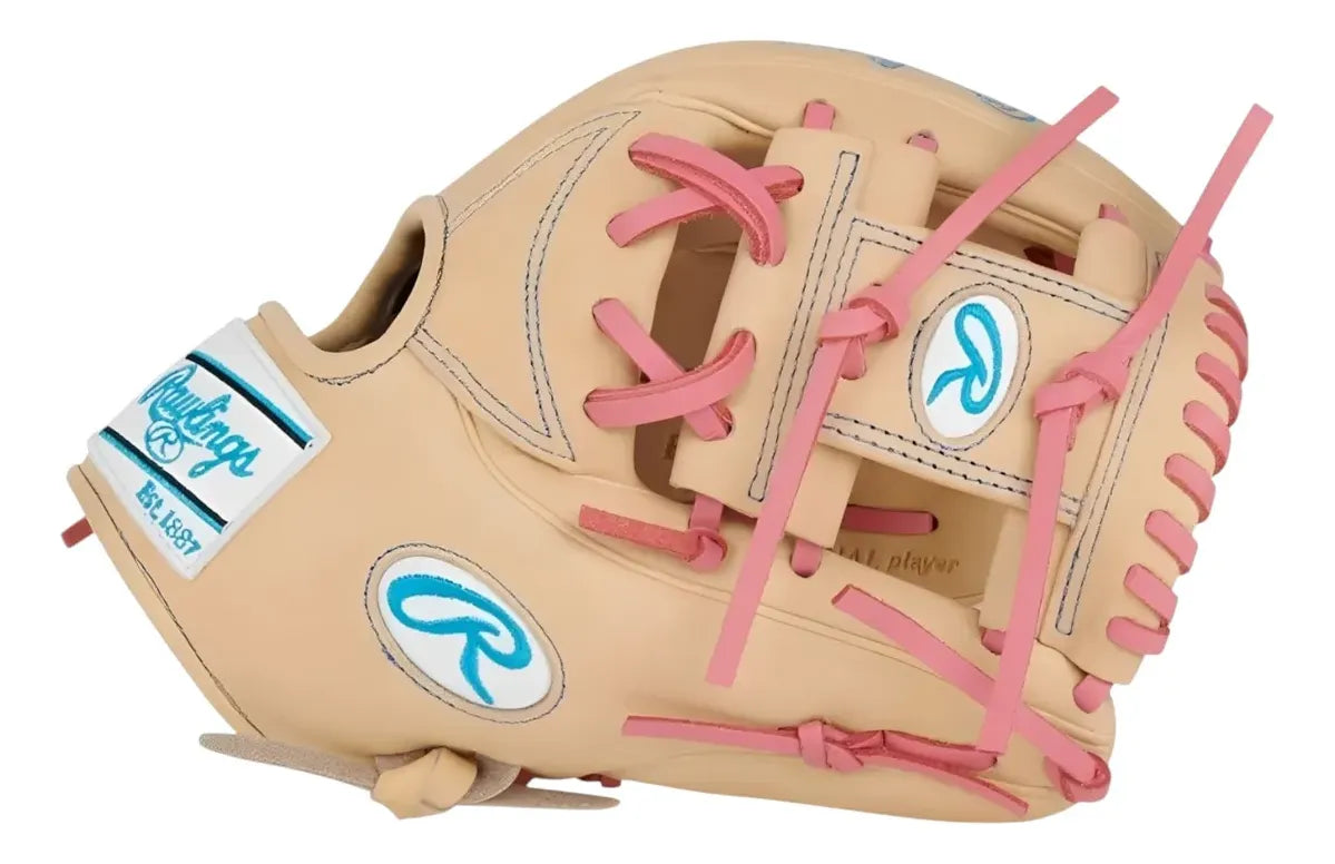 Guante De Beisbol Rawlings Heart Of The Hide Crema Con Rosa 11.5 In Lanzador Diestro