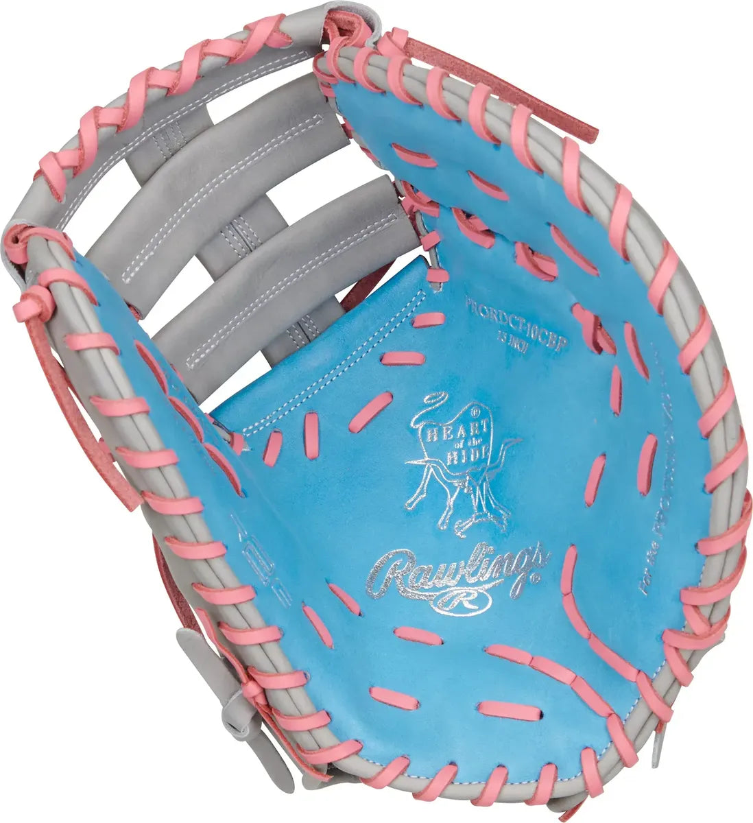 Guante Primera Base Newman Rawlings Heart Of The Hide Gris Con Azul 13 In Lanzador Diestro