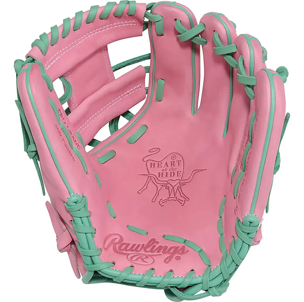 Guante De Beisbol Rawlings Heart Of The Hide Rosa Con Verde 11.5 In Lanzador Diestro