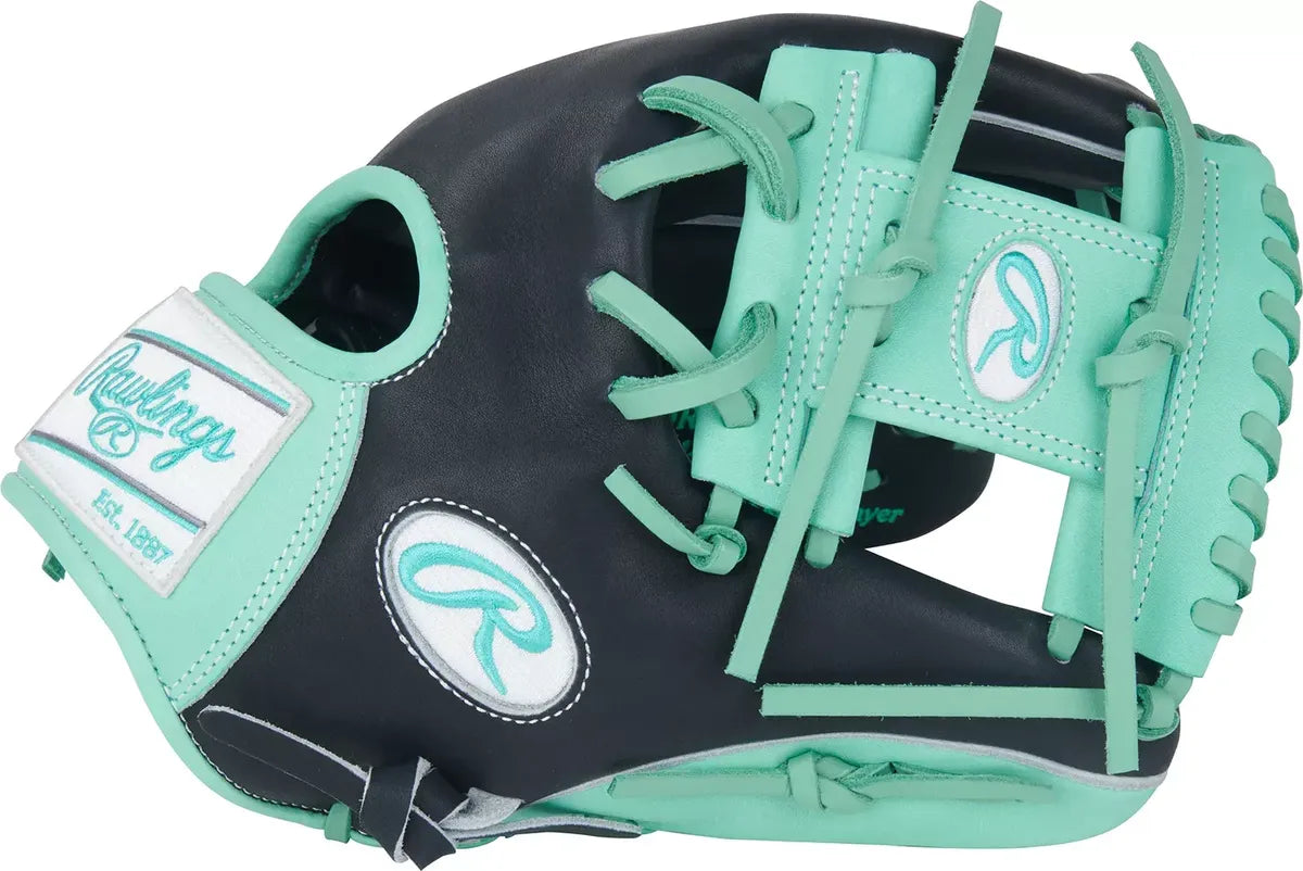 Guante De Beisbol Rawlings Heart Of The Hide Azul Marino Con Menta 11.5 In Lanzador Diestro