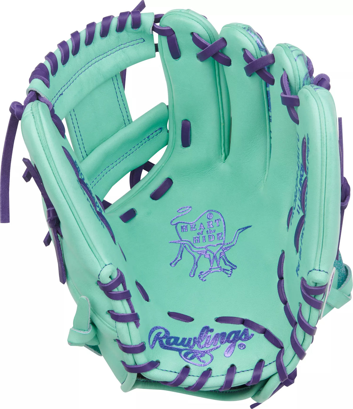Guante De Beisbol Rawlings Heart Of The Hide Menta Con Morado 11.5 In Lanzador Diestro